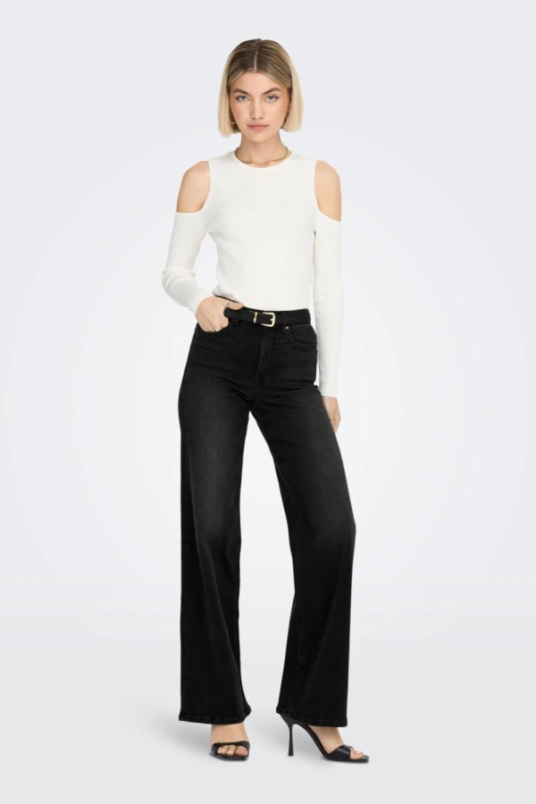 Only Madison Blush Hw Wide Jeans - Hyper Shops