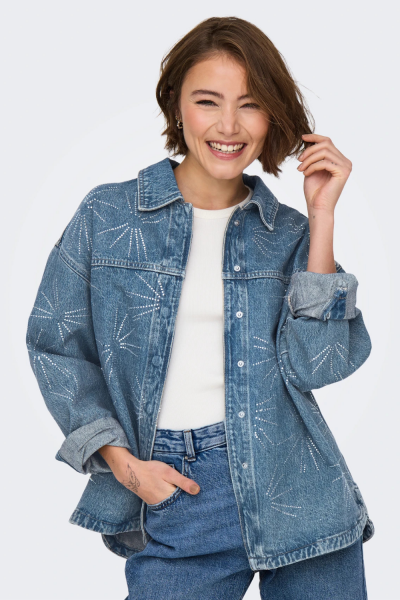 Only Emmie Denim Overshirt Strass