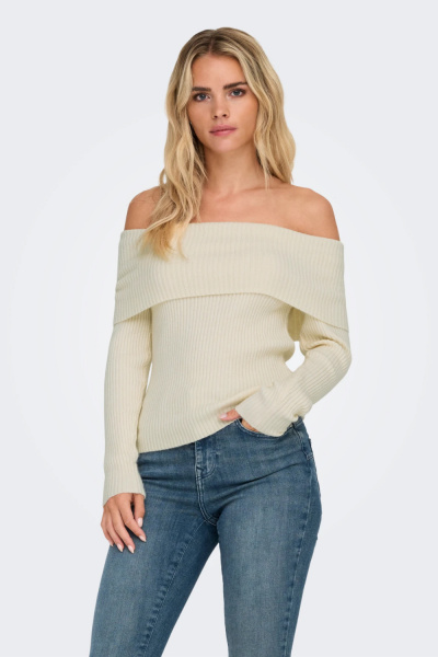 Only Katia Life Ls Off Shoulder Knitwear