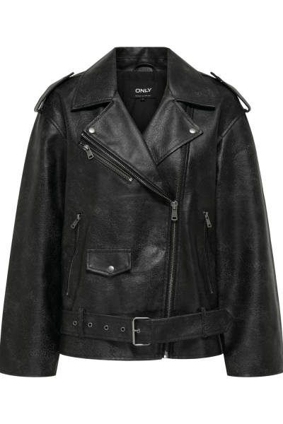 Only Waves Faux Leather Washed Jacket