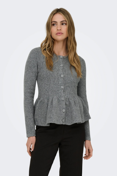 Only Piruet Ls Peplum Knitted Cardigan