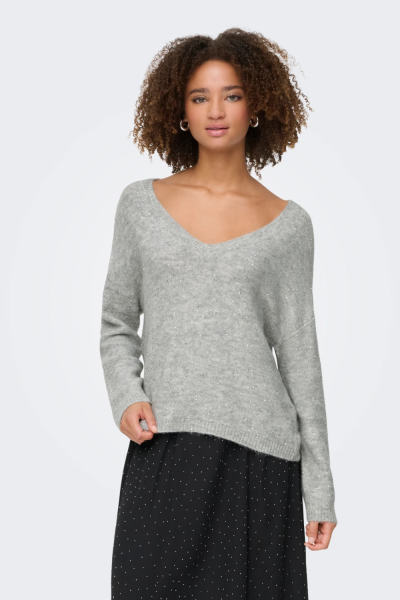 Only Arizona Ls Sequins V-neck Knitwear