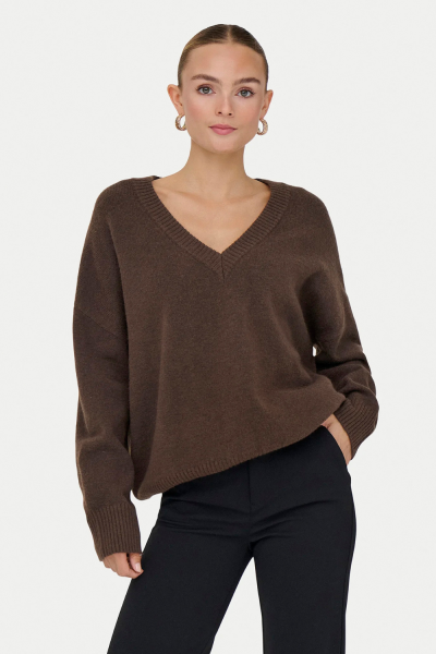 Only Mari Ls Loose V-neck Knitwear
