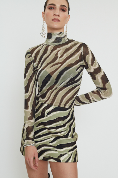 Mix & Match Keisi Tulle Printed Top