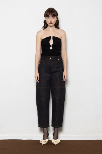 Mtl Barrel Denim Pants