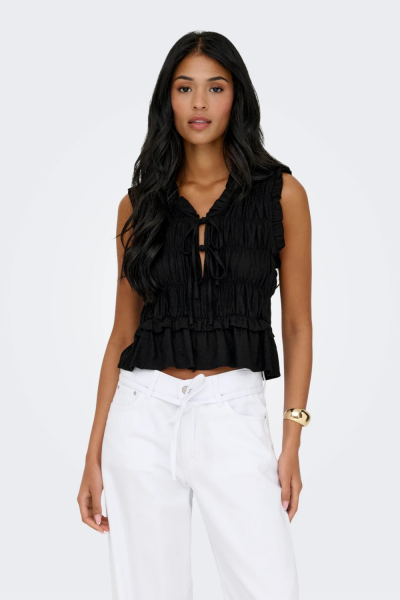 Only Goa Linenblend Frill Top