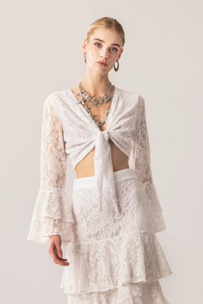 Mya Wrap Lace Top