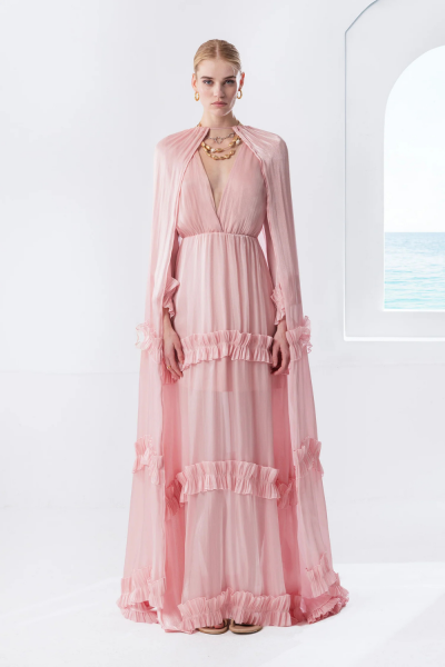 Mya Greta Maxi Cape Dress