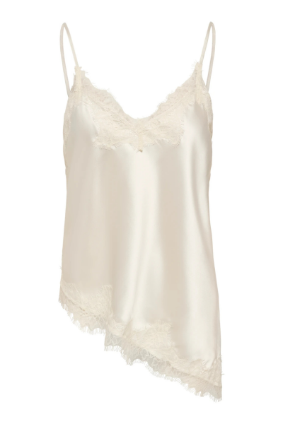 Only Bella Satin Top With Lace
