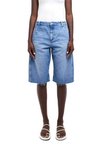 Topshop Joa Denim Long Denim Shorts