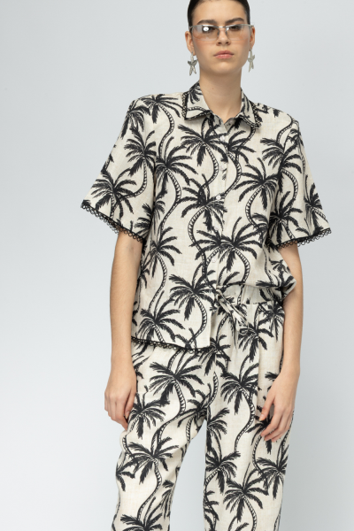 Mtl Hawai Palm Print Shirt
