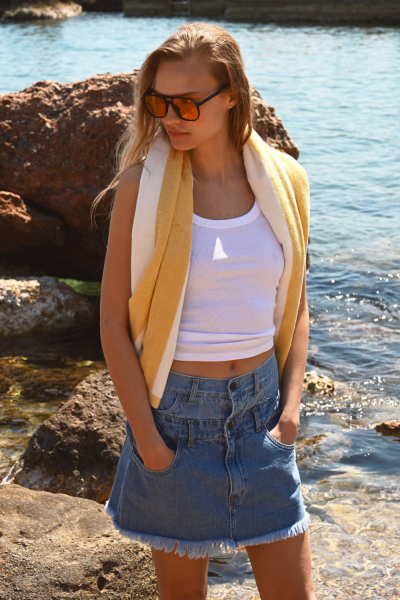 Sac & Co Everly Denim Skirt