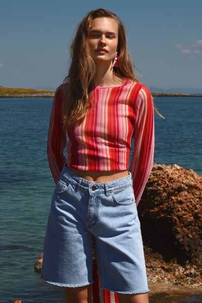 Sac & Co Blossom Denim Shorts